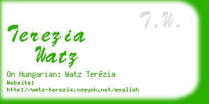 terezia watz business card